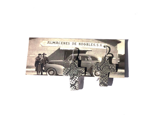 Cross Earrings - Silver