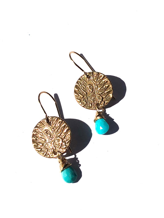 Mary Earrings with Turquoise