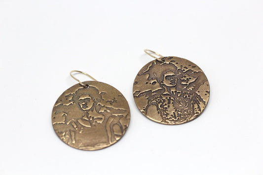 Frida Kahlo Earrings - Two Fridas