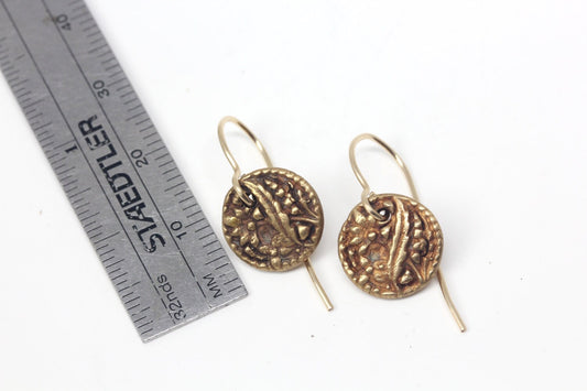 Vintage Button Earrings