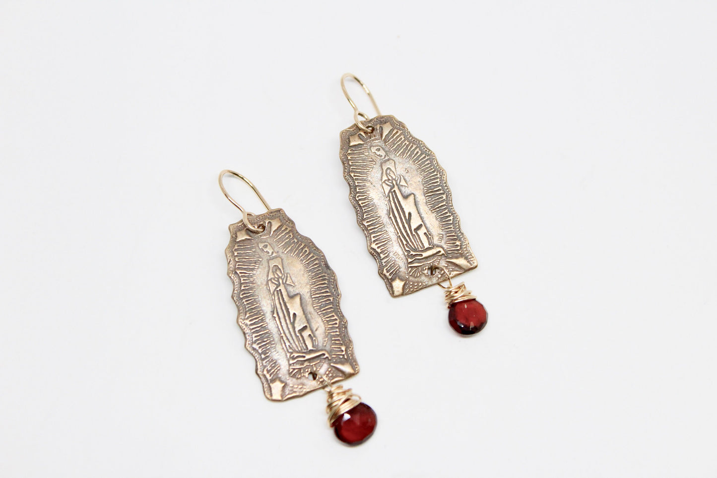 Our Lady of Guadalupe Virgen de Guadalupe Nuestra Señora Virgin Mary Earrings