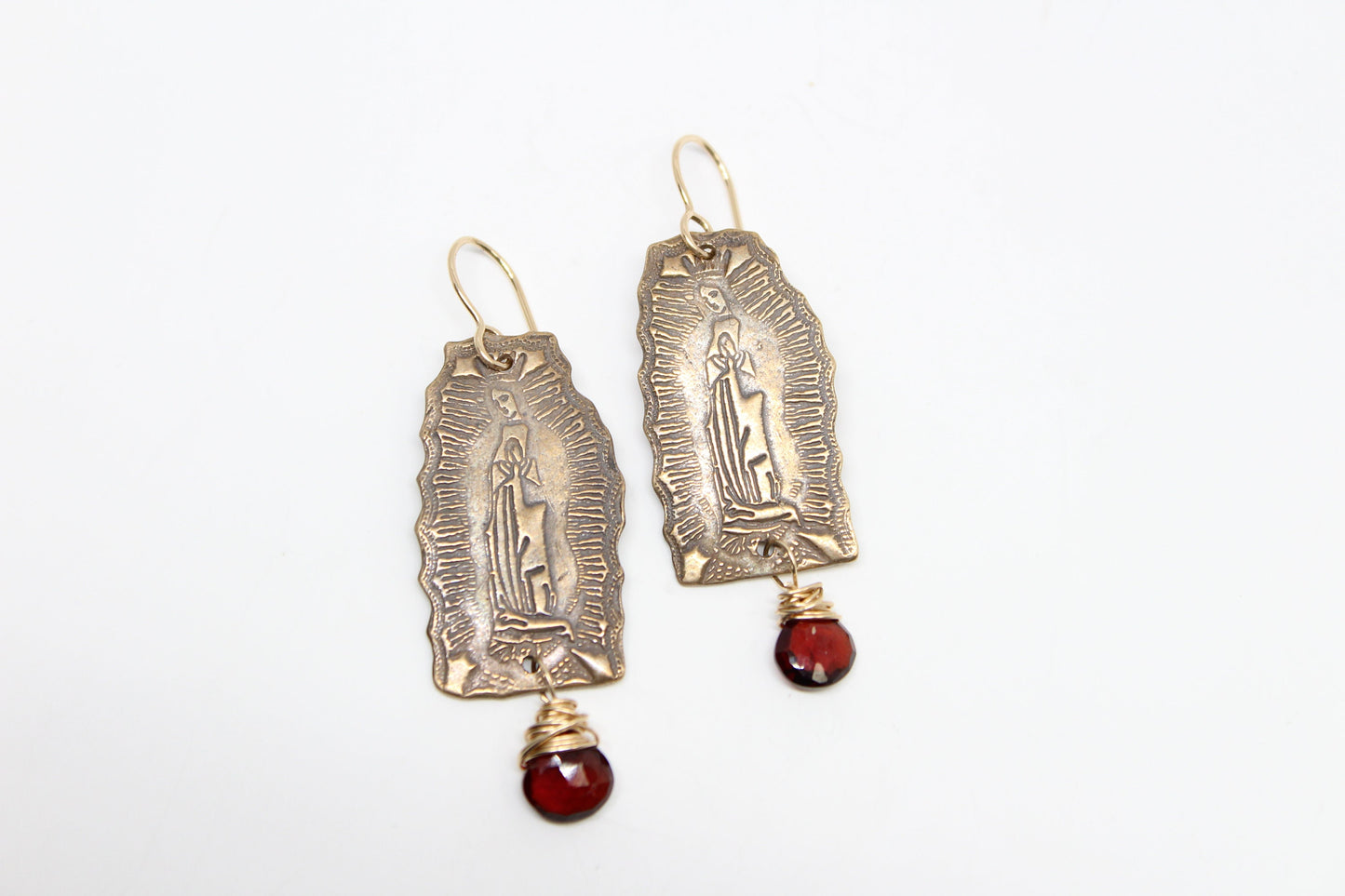 Our Lady of Guadalupe Virgen de Guadalupe Nuestra Señora Virgin Mary Earrings